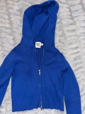 Princess Polly Blue Hooded Zip Sweater